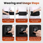 Heated Waist Belt with Electric Vibration Massage, Warmth-Keeping Support Belt