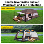4-6 Person Family Camping Tent, Waterproof Portable Tent with Carry Bag for Car Camping