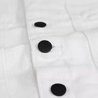 Slim Fit Trendy Men's White Denim Vest Denim Waistcoat Denim Sleeveless Top