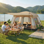 4-6 Person Family Camping Tent, Waterproof Portable Tent with Carry Bag for Car Camping