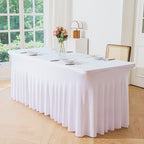 Stretch Spandex Table Cloth Rectangular, Fitted Table Cover for Weddings Parties Banquets Hotel Event Decoration