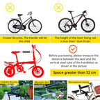 Heavy Duty Front Bicycle Child Seat - Supports 35kg - Adjustable Kids Bike Seat with 3-Point Safety Belt & Non-Slip Pedals