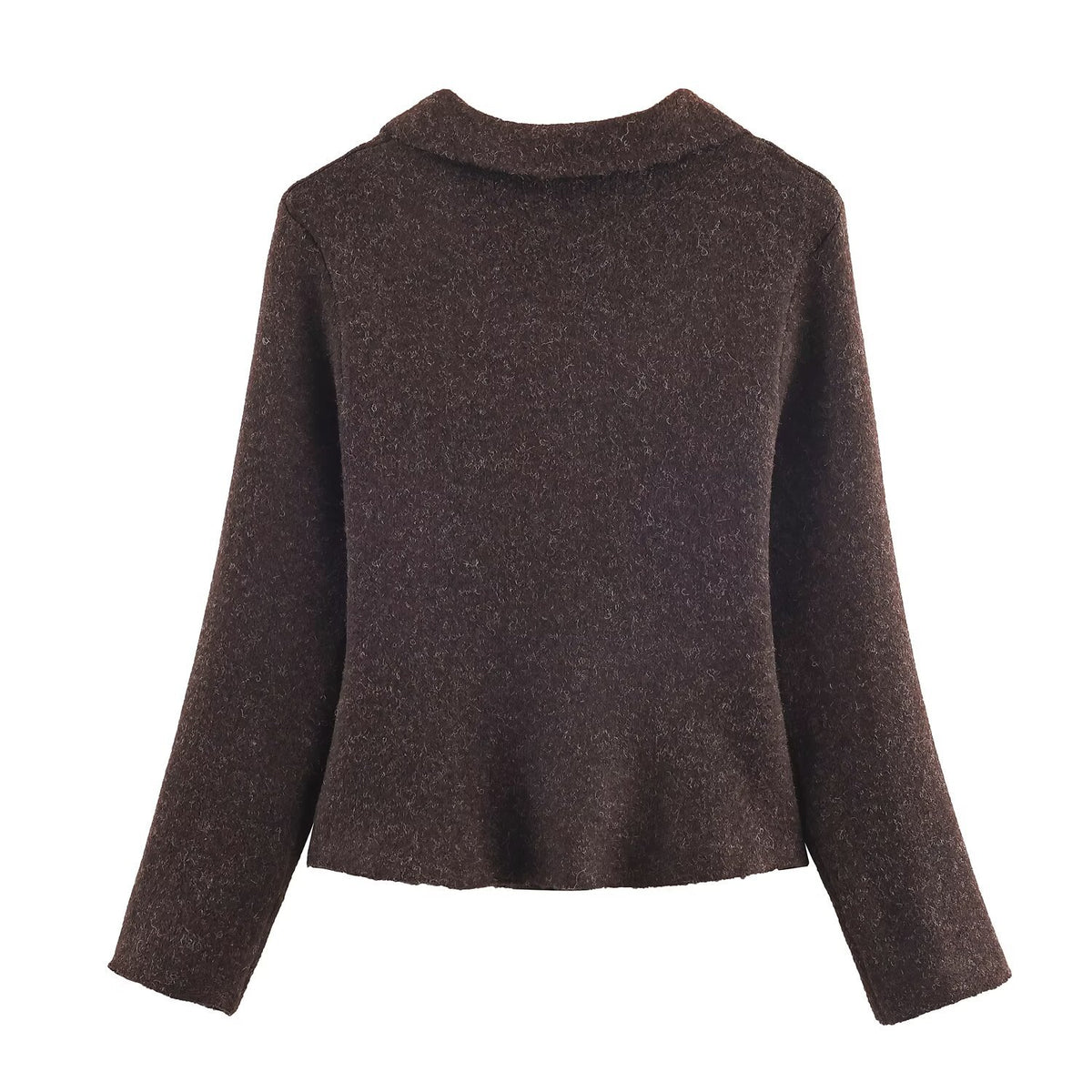 Jewelry button knit suit jacket