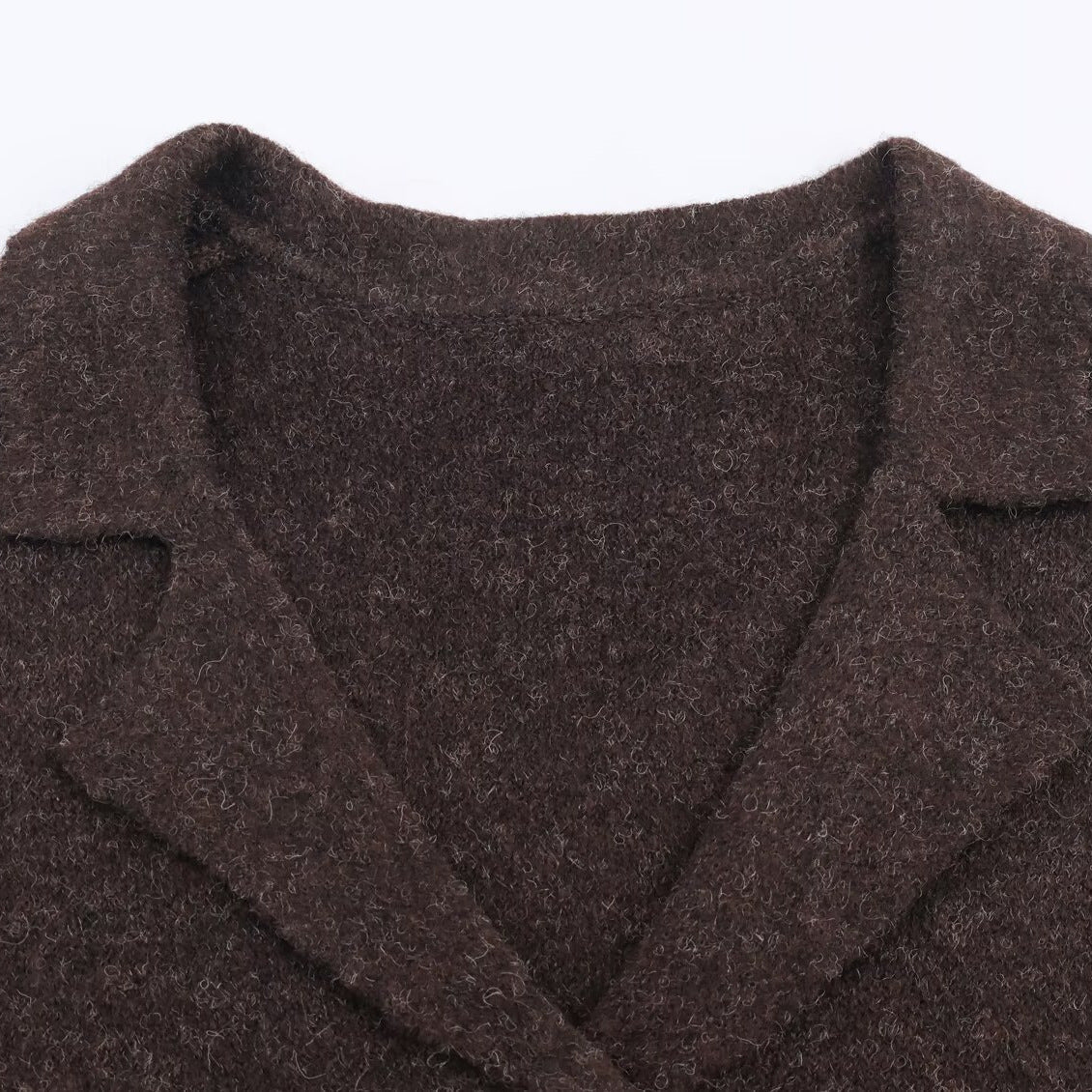 Jewelry button knit suit jacket
