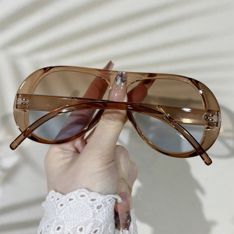 Retro Oval Sunglasses for Women Men Luxury Fashion Brand Female Sun Glasses Punk Unisex Stylish Shades UV400 Sunglasses for Men