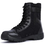Waterproof Men Lace Up Boots Outdoor Botas Breathable Canvas Camouflage Tactical Combat Desert Ankle Shoes D139