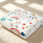 Baby Bath Towel Pure Cotton Gauze Absorbent Newborn Blanket Newborn Baby Shower Bag Children's Towel Soft