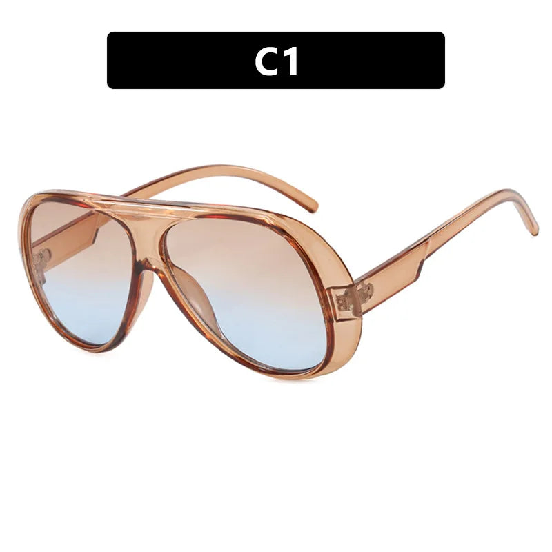 Retro Oval Sunglasses for Women Men Luxury Fashion Brand Female Sun Glasses Punk Unisex Stylish Shades UV400 Sunglasses for Men