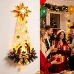 Christmas /.Bethlehem Star of Faith Lighted Nativity Wall Decor Glowing Christmas Hanging Ornament LED Lights Indoor Decor Party