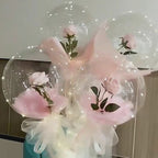 LED Luminous Balloon Rose Bouquet Transparent Bobo Ball Rose