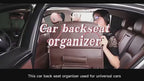 PU Leather Car Storage Bag Multifunction Seat Back Tray Hanging Bag Waterproof Car Organizer Automotive Interior Accessories