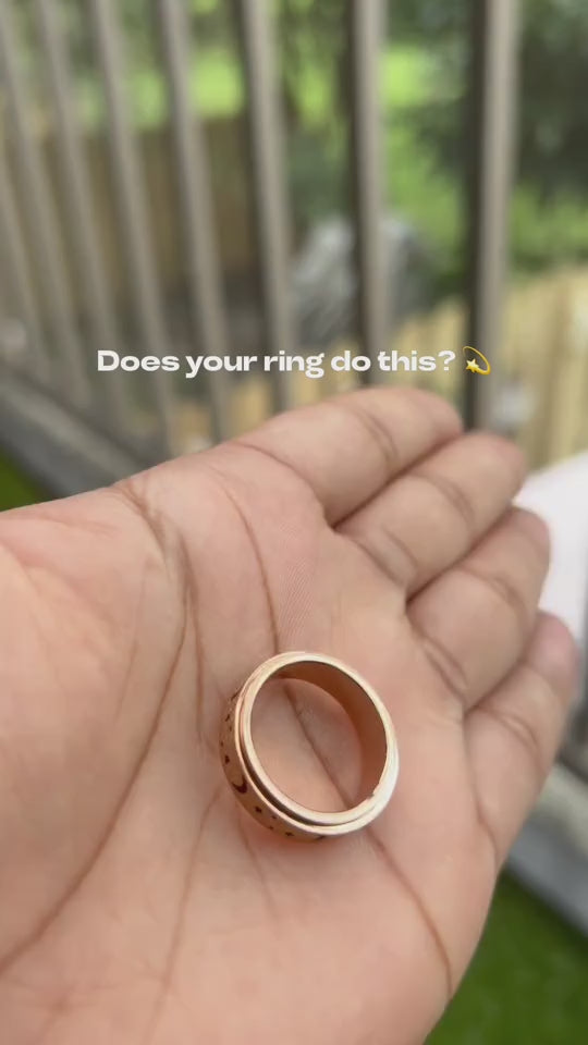 Star Moon Stainless Steel Ring