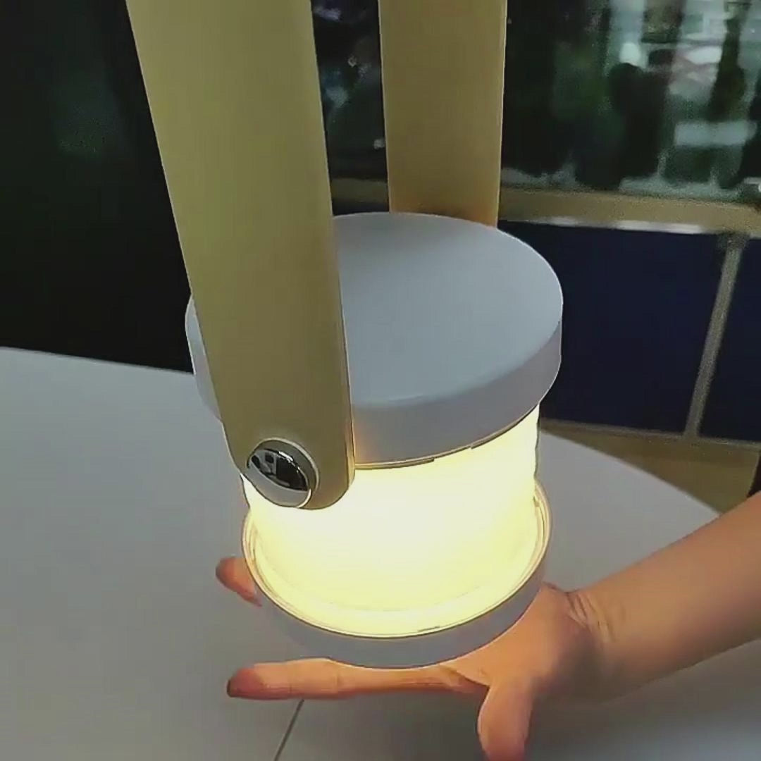 Foldable Touch Dimmable Reading LED Night Light Portable Lantern Lamp USB Rechargeable For Home Decor