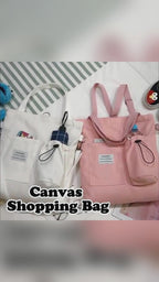 Canvas Bags Students Handbag With Pockets Preppy Buckpack Shoulder Bag For Women Shoolbags
