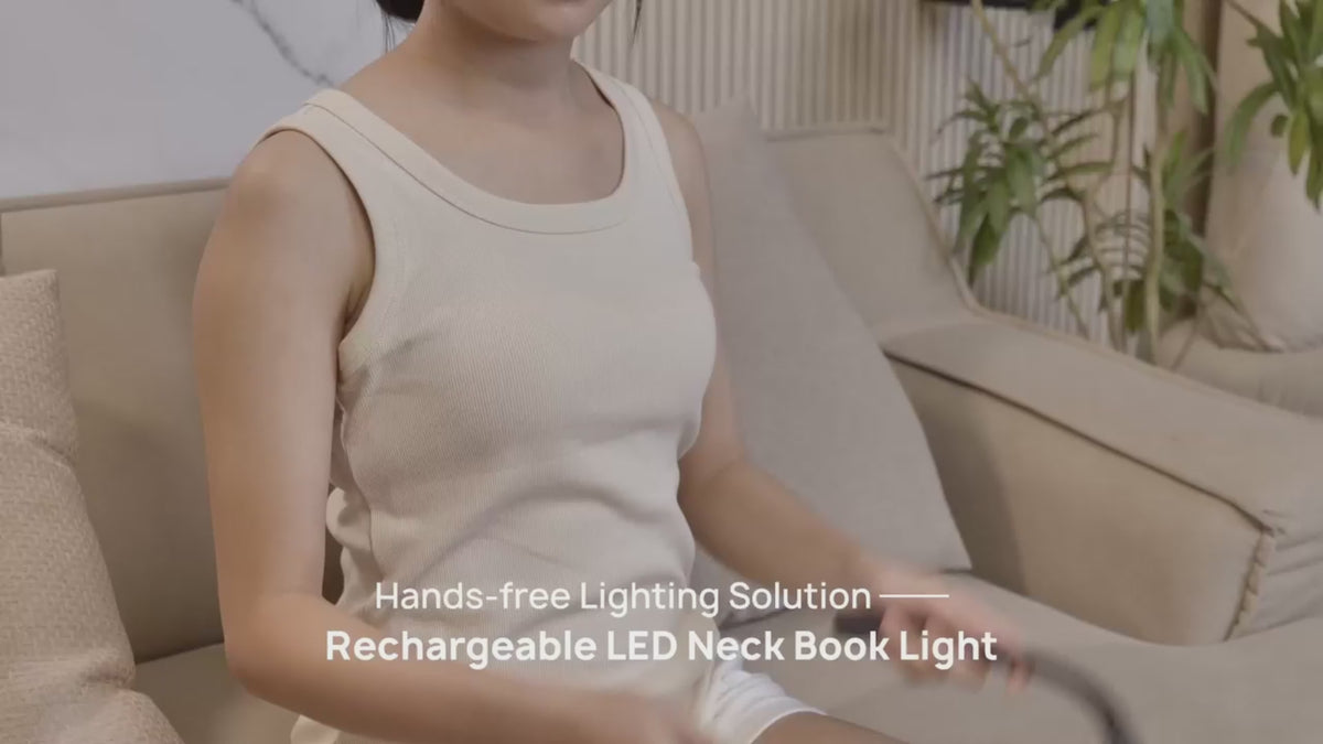 Eye-protecting Neckband Reading Light Outdoor Cycling And Walking Lighting Warning Light Rechargeable Dual-head Work Light