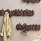 Wall Mounted Wood Coat Racks With 8 Hooks Art Entry Door Porch Hanging Hook Piano Key Shaped Clothes Hook Home Decor