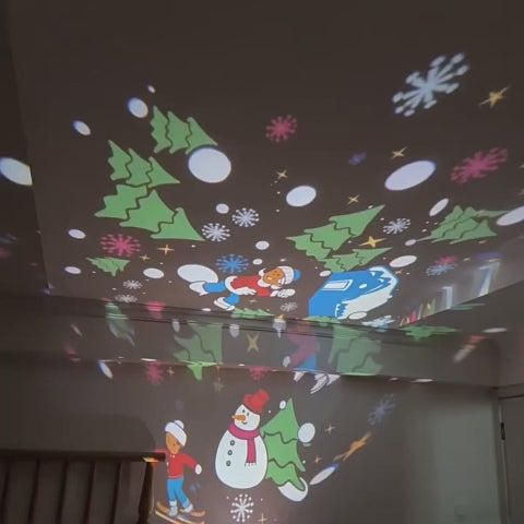 Christmas Magic Projection Light - Waterproof Outdoor Holiday Decorative Atmosphere Lamp For Home Garden Party