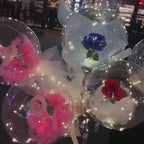 LED Luminous Balloon Rose Bouquet Transparent Bobo Ball Rose