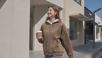 Casual Womens Leopard-Print Hooded Zip-Up Sweatshirt Jacket Hooded Zippered Sweatshirts For Daily We